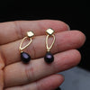 Cultured Pearl Drop Earrings - Gold Plated White Pearl Gift for Mother & Wife
