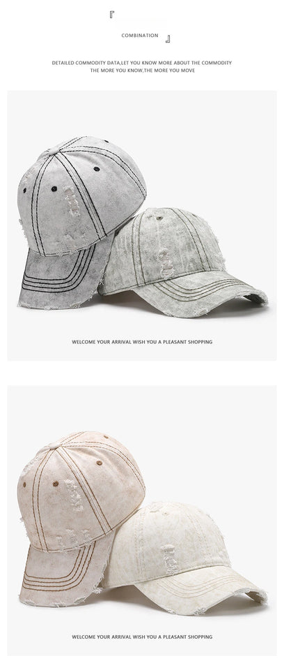Soft Washed Cotton Baseball Cap - Unisex Adjustable Breathable Design for Daily Wear