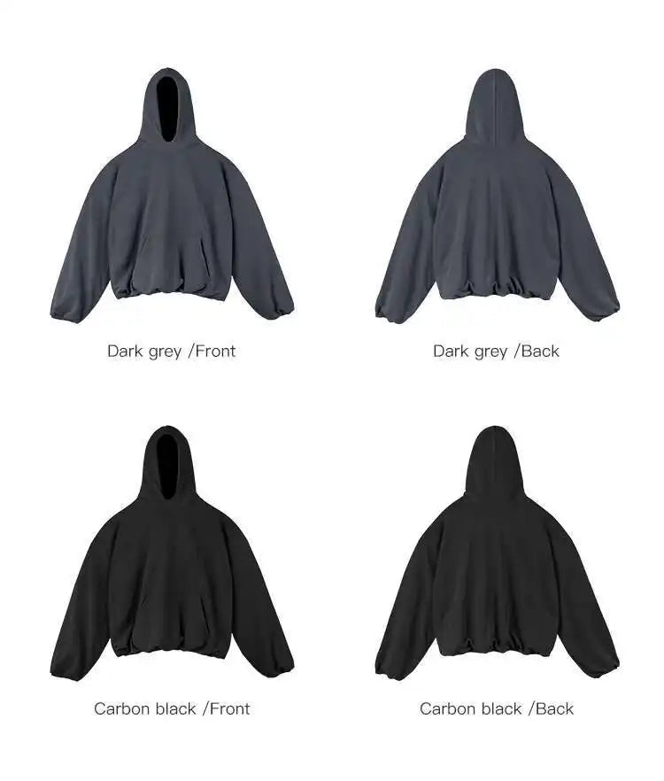 PFNW High Street Men's Hoodie - Oversized Punk Style Double Layer Sweatshirt