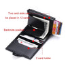 RFID Blocking Men's Card Holder - Secure Aluminum Wallet with Leather Cover