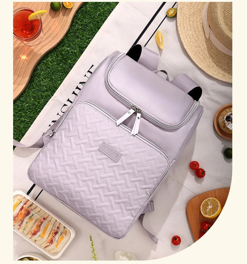 Large Capacity Cooler Backpack - Insulated Leakproof Bag for Camping, Hiking & Picnic