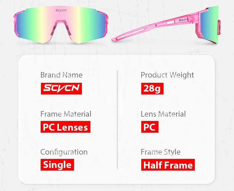 SCVCN Sports Sunglasses - UV400 Cycling & Outdoor Protective Eyewear