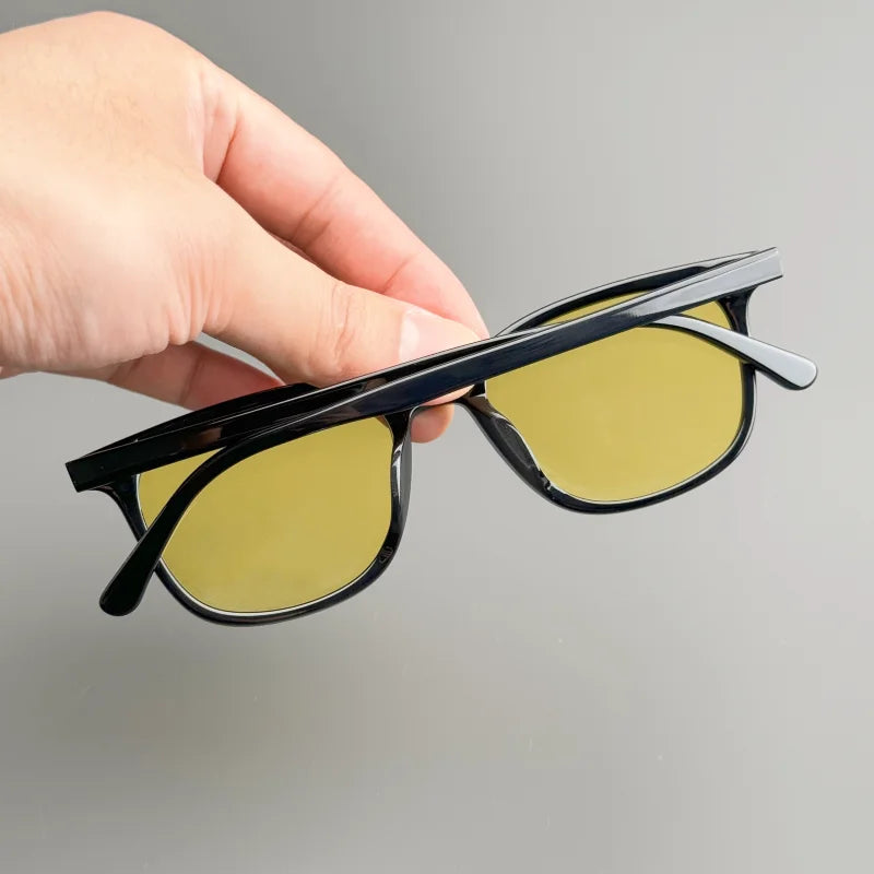 Classic Square Sunglasses - Hand-Designed Acetate Frames with UV400 Protection