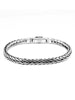 Handmade S925 Sterling Silver Bracelet - Retro Woven Style