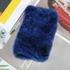 Real Rex Rabbit Fur Scarf - Women's Handmade Knit Cowl & Headband for Winter