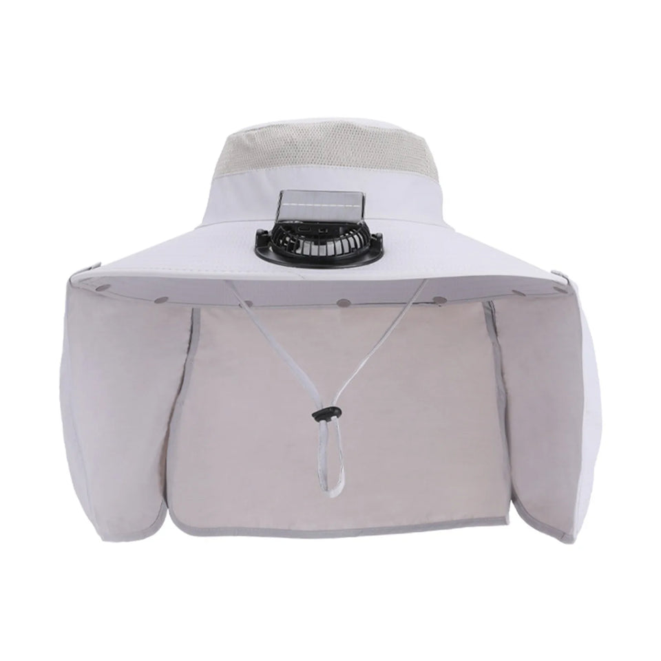 Solar-Powered Fan Hat - Outdoor Cooling Cap with Adjustable Brim & UV Protection