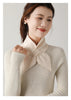 Wool Knit Neck Warmer for Women - Bow Tie Style Winter Scarf with Loop Design
