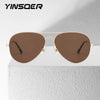 Oversized Aviator Sunglasses - Polarized Retro Design for Men & Women