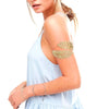Metal Leaf Upper Arm Cuff - FTCY Greek Roman Style Gold Armband