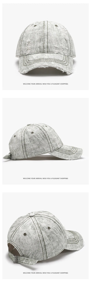 Soft Washed Cotton Baseball Cap - Unisex Adjustable Breathable Design for Daily Wear