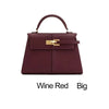 Trapezoidal Leather Handbag for Women - Versatile Tote Style