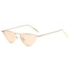 Women's Cat Eye Sunglasses - Luxury Metal Triangle Design with UV400 Protection