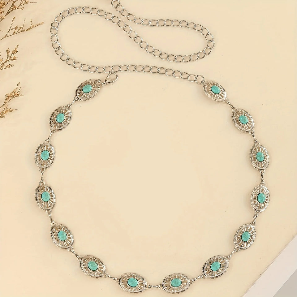 Vintage Bohemian Waist Chain - Hollow Metal Belt Jewelry