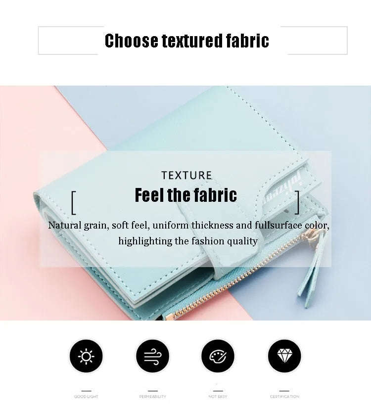 Compact Wallet - Small Women's Purse with Multiple Card Slots