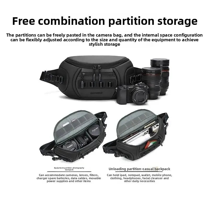 Waterproof Camera Bag - Multi-Function Crossbody for Travel & Outdoor Photography