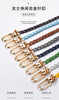 0.8cm Thin Braided PU Leather Belt - Women's Pin Buckle Waistband 110cm