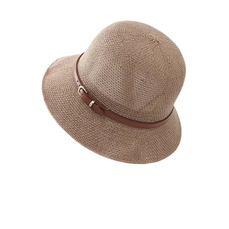 Women's Outdoor Cotton Sun Hat - Large Bucket Style with Belt for Summer