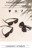 Rectangular Frame Sunglasses - Large Size with Clip-On Design & Spring Hinges