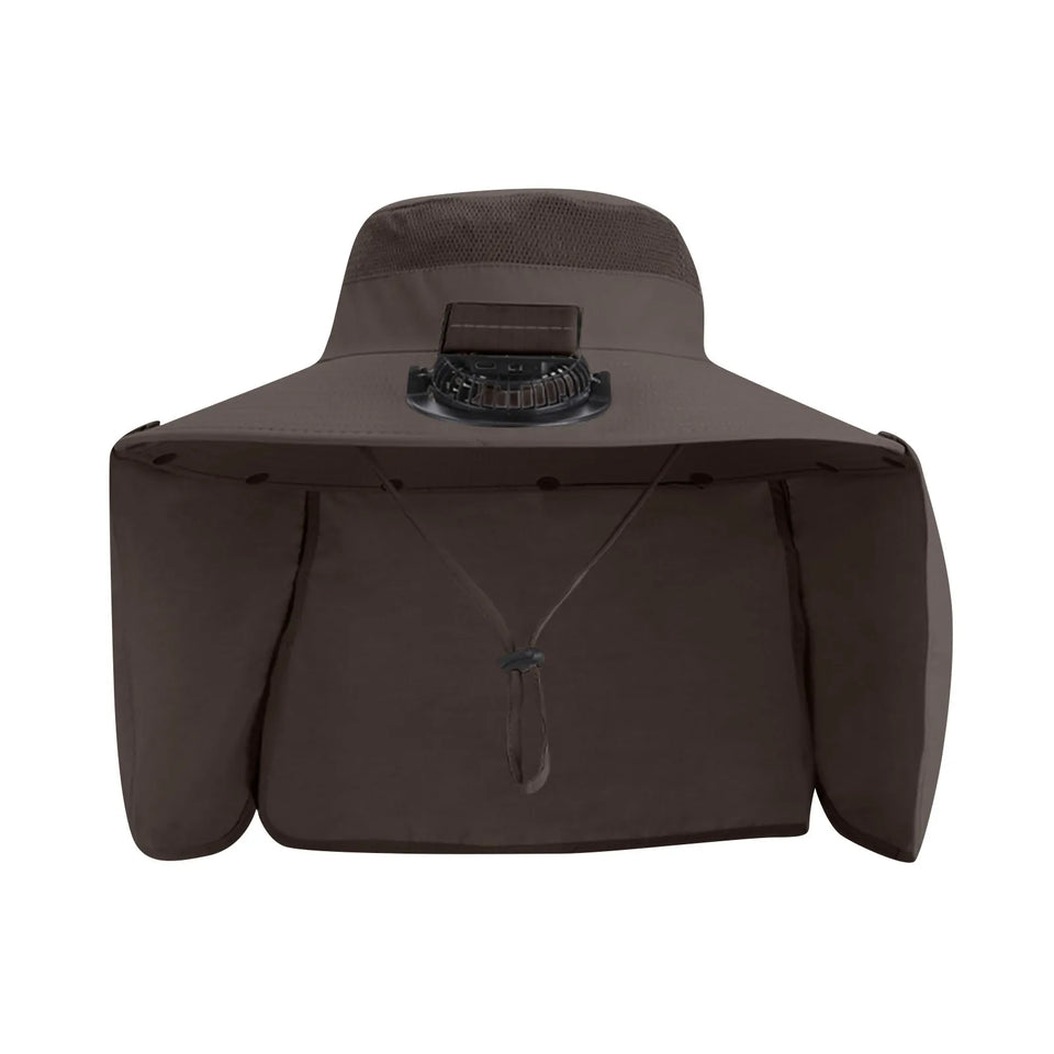Solar-Powered Fan Hat - Outdoor Cooling Cap with Adjustable Brim & UV Protection