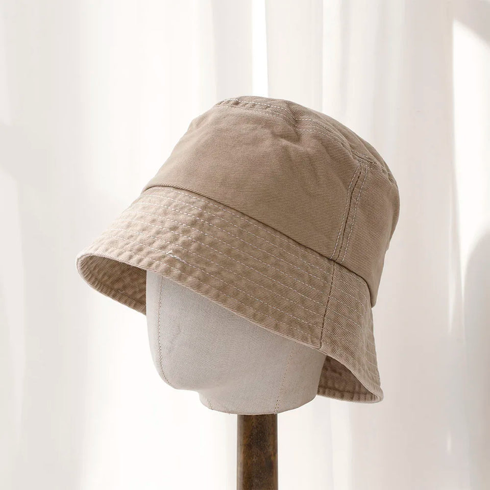 Four Season Women's Bucket Hat - Cotton Fringed with Adjustable Wire Brim