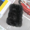 Real Rex Rabbit Fur Scarf - Women's Handmade Knit Cowl & Headband for Winter