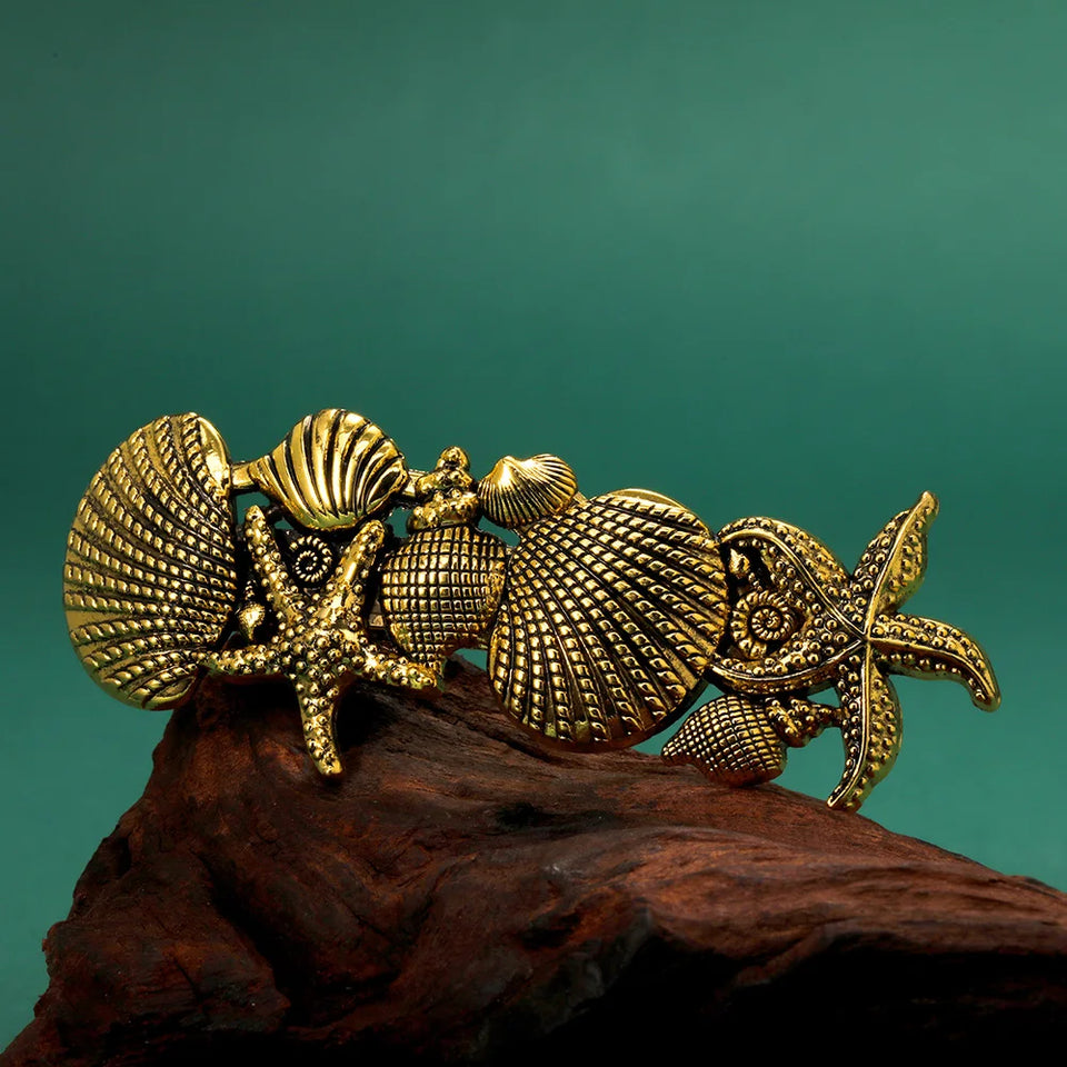 Vintage Celtic Tree of Life Hair Clips - Wicca Flower Barrettes for Women