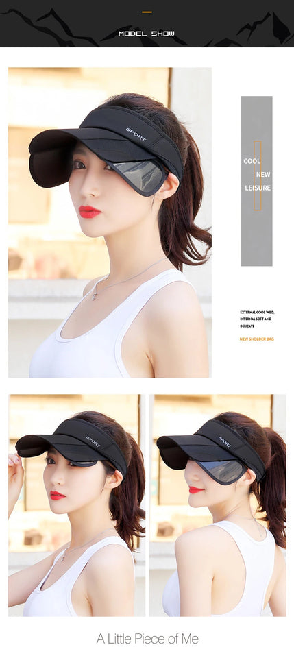 Adjustable Visor Sun Hat - UV Protection Sports Cap for Men & Women