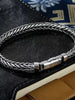 Handmade S925 Sterling Silver Bracelet - Retro Woven Style