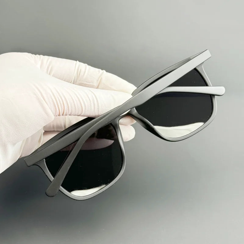 Retro Brown Square Sunglasses - Outdoor UV Protection & Prescription Ready