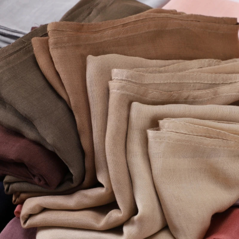 Premium Cotton Rayon Modal Hijab - Large 190x85cm Islamic Headscarf for Women