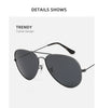 Oversized Aviator Sunglasses - Polarized Retro Design for Men & Women
