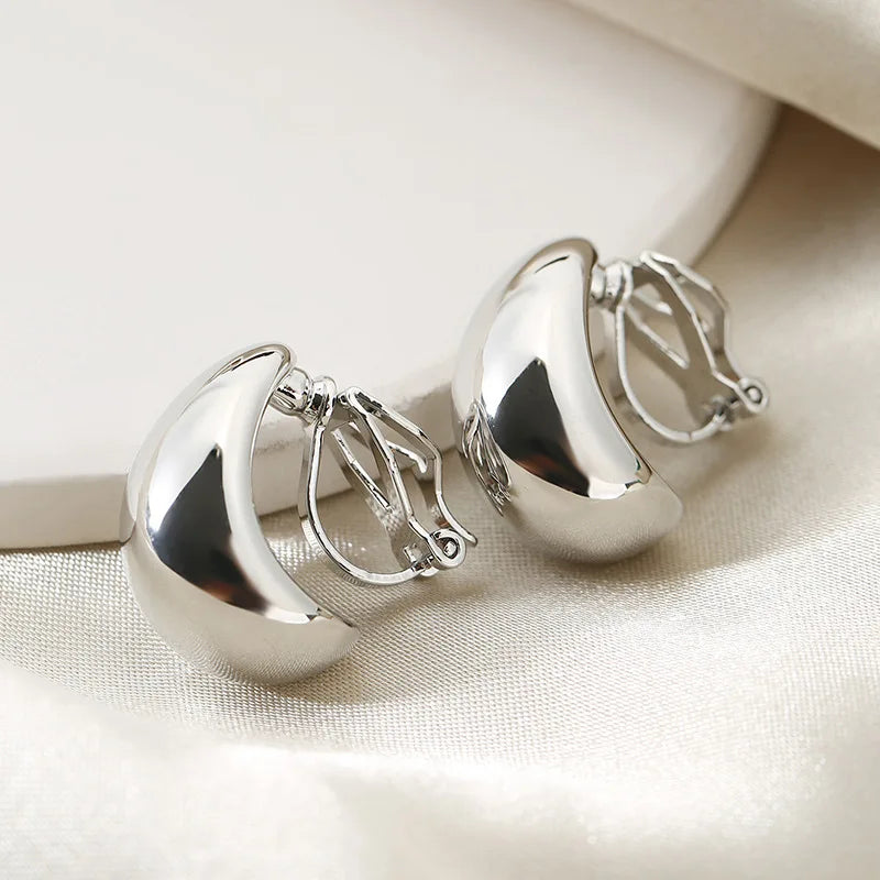 No-Hole Droplet Ear Clips - French Light Luxury Simple Earrings