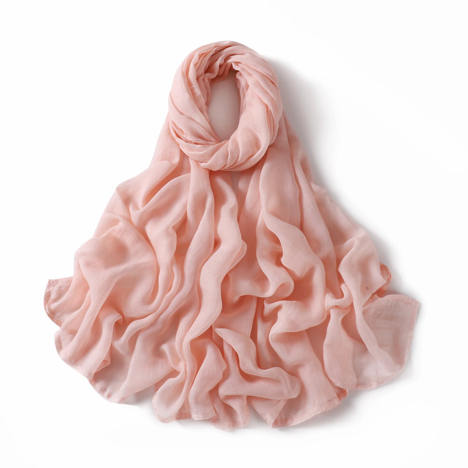 Premium Cotton Rayon Modal Hijab - Large 190x85cm Islamic Headscarf for Women