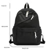 Multi-Pocket Nylon Backpack - Large Capacity with Adjustable Straps for College Commute