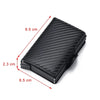 RFID Blocking Men's Card Holder - Secure Aluminum Wallet with Leather Cover