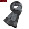 Luxury Men's Cashmere Scarf - Winter Wool Plaid Muffler Perfect for Gifts