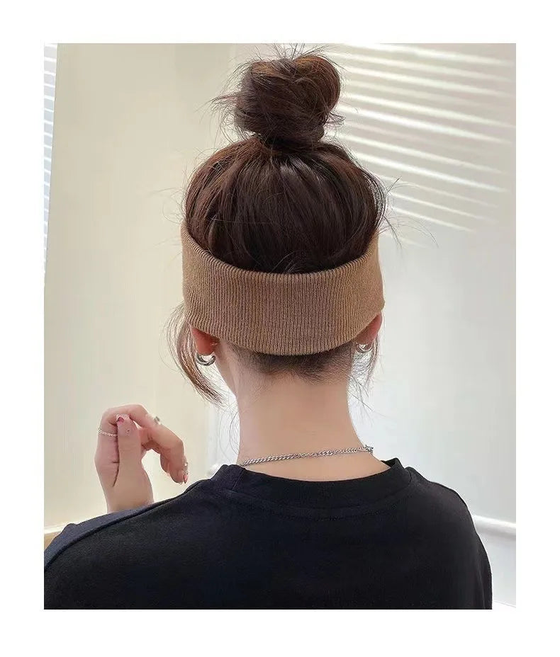 High Stretch Knitted Headband - Yoga, Face Wash & Hair Tie for Autumn/Winter