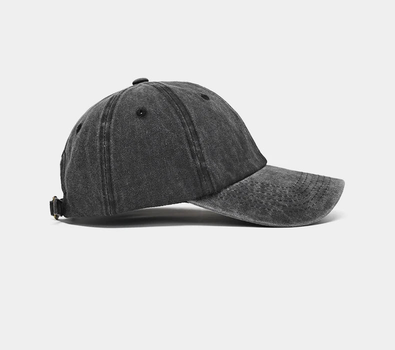Vintage Hip Hop Baseball Cap - Washed Cotton Snapback for Men & Women