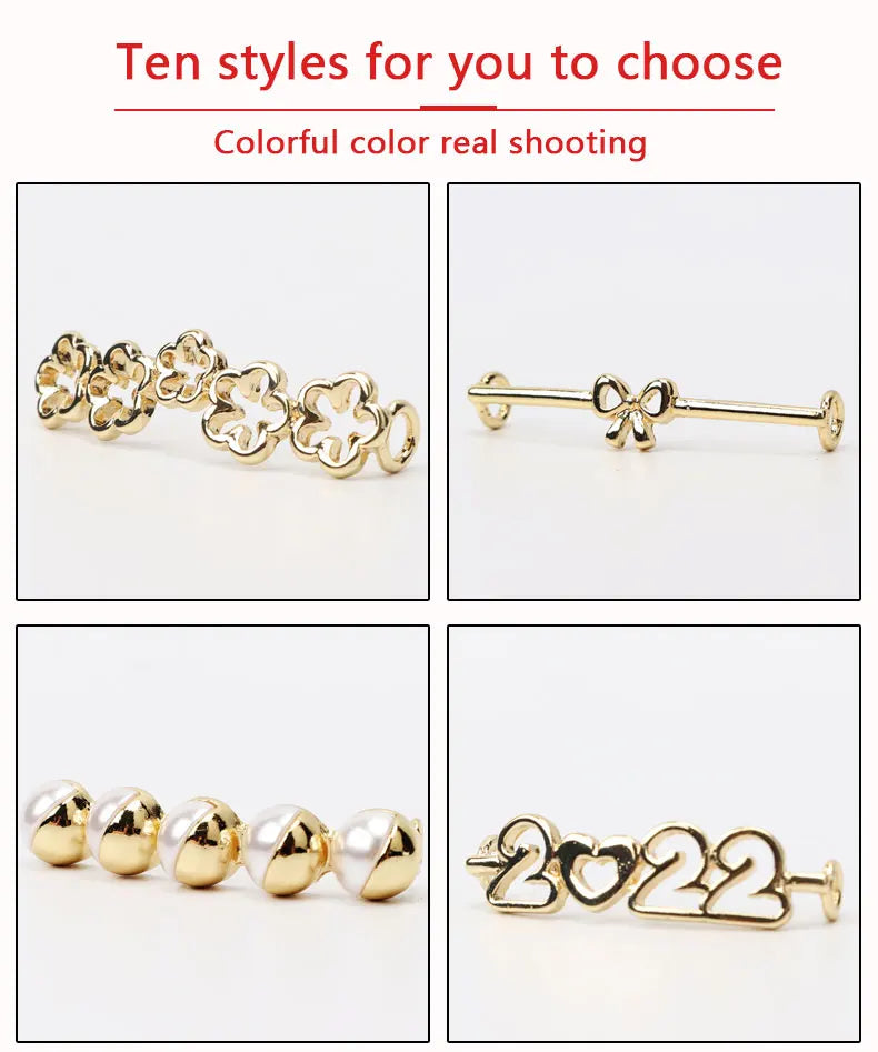 Luxury Pearl Shoe Charm - Vintage Rhinestone Shoelace Buckle Accessory