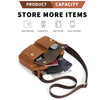 Men's Fashion Leather Bag - Large Crossbody with Pressure-Relief Strap