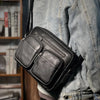 Leather Messenger Bag - Casual Crossbody with Zipper Design
