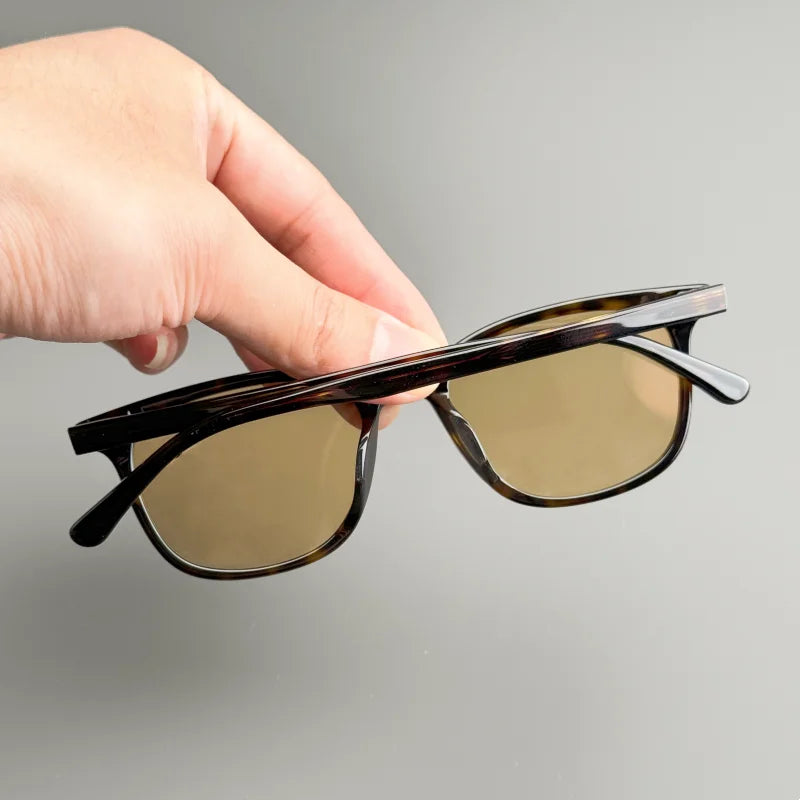 Classic Square Sunglasses - Hand-Designed Acetate Frames with UV400 Protection
