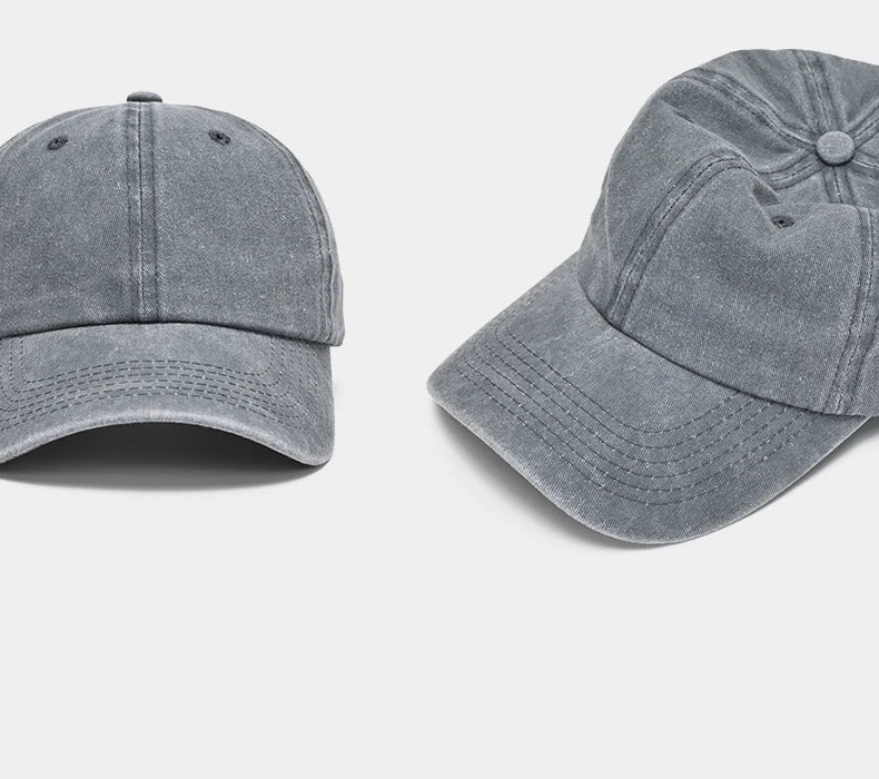 Vintage Hip Hop Baseball Cap - Washed Cotton Snapback for Men & Women