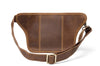 Men's Leather Crossbody Bag - Multi-Function Waist Bag for Sports & Casual Wear