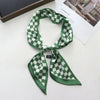 Chessboard Print Ribbon Scarf for Women - Multi-Use Neckerchief & Headband