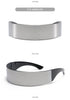 Cyber Punk Rimless Sunglasses - Y2K Futuristic Wrap-Around for Women